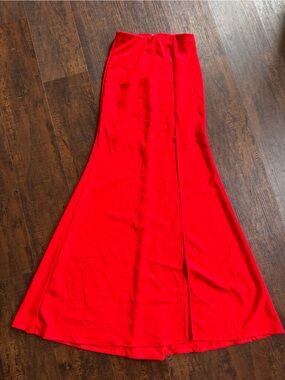 B Darlin Bright Red maxi Skirt